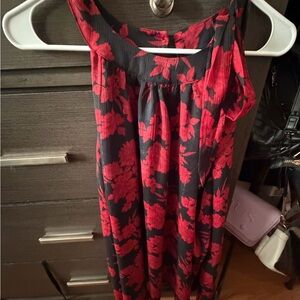 Torrid Red Floral Blouse